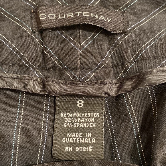 Courtenay black dress slackss with white & blue pinstripes. Sz. 8. - Picture 6 of 6